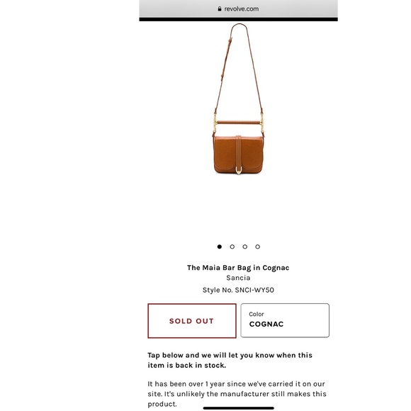 Sancia The Maia bag in cognac. Sold out in stores! - Picture 7 of 7